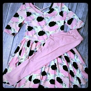 Size 3/4 dot dot smile ballerina dress & leggings